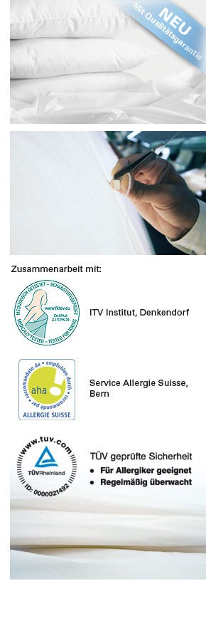 Herstellung Allergiker Bettwäsche